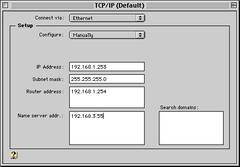 TCP/IP screen shot